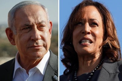 Israel prime Minister Benjamin Netanyahu and US Vice President Kamala Harris (Photos: Shir Torem/Flash90 and REUTERS/Megan Varner).