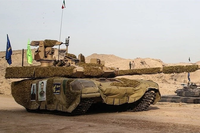 Karrar main battle tank of the IRGC-GF, participating in the Great Prophet XVII military exercise. 22 December 2021 Photo: Wikimedia