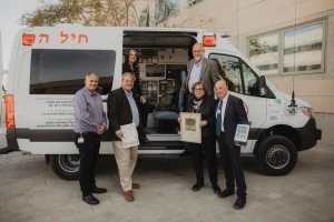 ICEJ military Ambulance dedication (Photo: ICEJ).