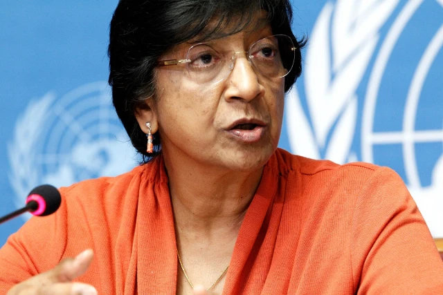 UN High Commissioner for Human Rights Navi Pillay speaks during a news conference  at the United Nations in Geneva, July 16, 2014 (Photo: REUTERS/Pierre Albouy).