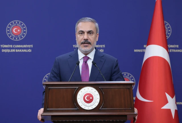 Turkish Foreign Minister Hakan Fidan speaks during a press conference in Ankara, Turkey September 5, 2023. Photo: Cagla Gurdogan via Reuters Connect