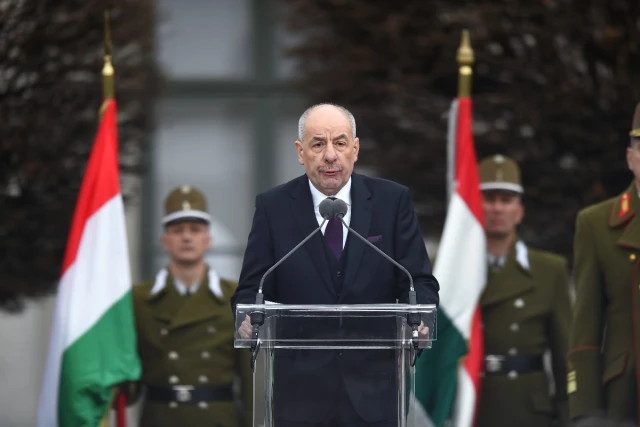 Tamas Sulyok, the President of Hungary, is attending his inauguration ceremony in Budapest, Hungary, on March 10, 2024 (Photo: Balint Szentgallay/NurPhoto).