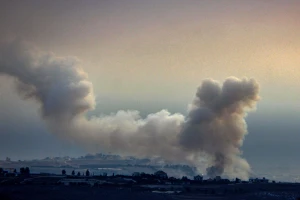 Smoke billows after an Israel air raid targeting Hezbollah somewhere in the area near the southern Lebanese city of Nabatieh. Photo: Reuters