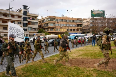 Organized Today, December 27, 2024, A Military Parade For The Fighters Of The Military Operations Administration In Abbasid Square, In The Heart Of The Capital, Damascus.(Photo by Rami Alsayed/NurPhoto)