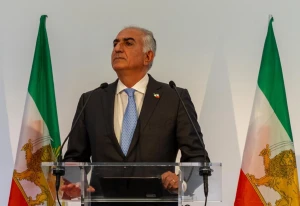 Iranian opposition leader and son of the last shah of Iran Mohammad Reza Pahlavi, Reza Pahlavi holds a press conference in Paris on june 23, 2025. Pahlavi then announced that he would be forming a channel for those dissatisfied with the regime to reach out and help expand the growing network of anti-regime activists. (Photo: via Reuters)