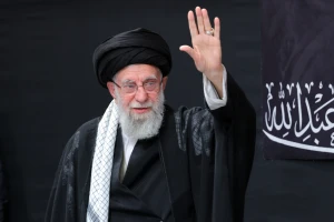Tehran, Iran: Iranian Supreme Leader Ayatollah ALI KHAMENEI attends a mourning ceremony commemorating the death anniversary of the Prophet Muhammad's grandson, Hussein, in Tehran. July 5, 2025 Photo: Reuters