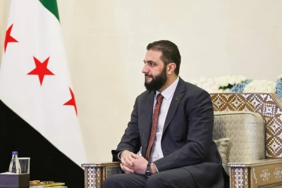 Syrian President, Ahmed al-Sharaa, meets with US Special Envoy to Syria Thomas Barrack Syrian President, Ahmed al-Sharaa, meets with US Special Envoy to Syria Thomas Barrack and his accompanying delegation at the People s Palace in Damascus, Syria, on July 9, 2025. Photo by Syrian Arab News Agency, Reuters