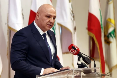 Lebanese President Joseph Aoun attends the commemoration of the army martyrs in Yarzeh Lebanese President Joseph Aoun attends the commemoration of the army martyrs in Yarzeh, Beirut, Lebanon, on July 31, 2025. Photo by Lebanese Presidency Office via Reuters