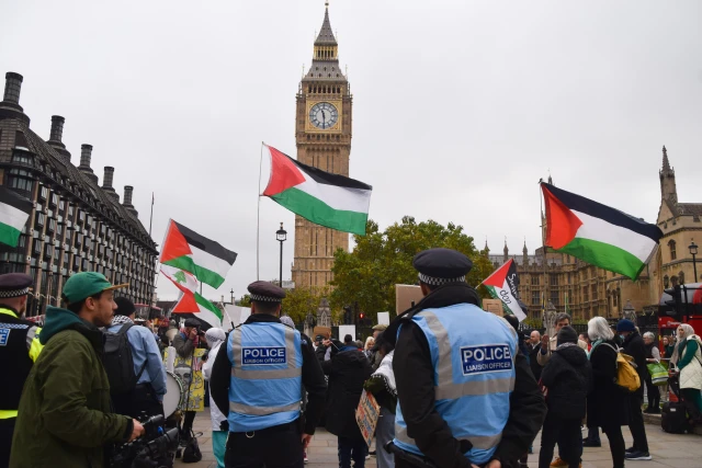 Protest In Support Of Pro-Palestine Healthcare Workers Facing Suspension Over Social Media Posts
Wednesday, October 15th, 2025. Photo: Reuters Connect by Vuk Valcic