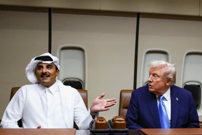 U.S. President Donald Trump meets with Qatar's Emir Sheikh Tamim bin Hamad Al Thani
Saturday, October 25th, 2025. (Photo: Evalyn Hockstein/Reuters)