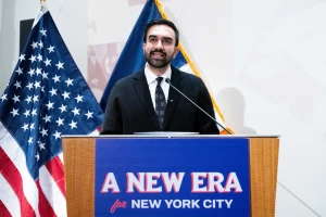 New York City Mayor Elect Zohran Mamdani speaking at a press conference at Hunter College in New York City. November 11, 2025. Photo: Reuters Connect