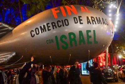 A demonstration in Madrid, Spain, marking 78 years since the partition of Palestine. Thousands of participants marched from Atocha to Gran VÃ­a calling for a comprehensive arms embargo, the severance of diplomatic relations with Israel, and denouncing the situation of the Palestinian people. 29 November, 2025 Photo: Richard Zubelzu via Reuters Connect