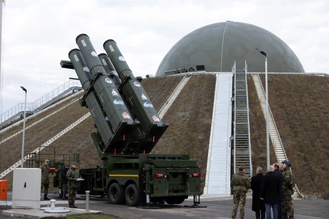 The German Air Force presents the initial capability of the "Arrow Weapon System for Germany" in Annaburg, Germany, December 3, 2025. Photo: Reuters Connect by Alex Schmidt