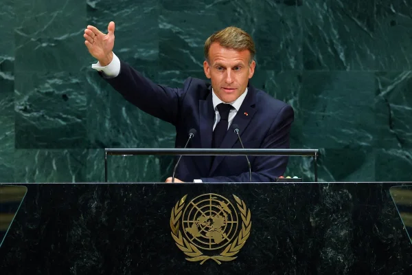 French President Macron claims Hamas was 'never active in West Bank' in UNGA speech