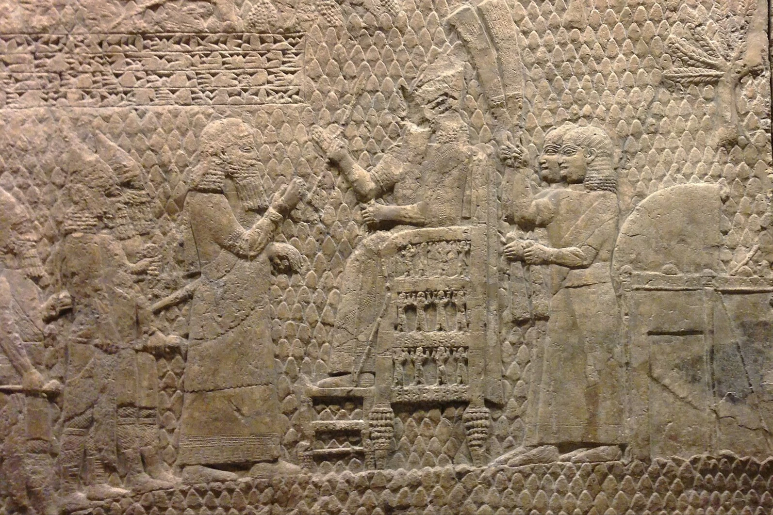 Inscription on the Lachish Reliefs, British Museum, July 11, 2013 Photo: Wikimedia Commons