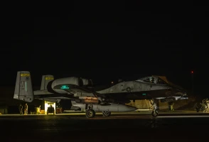 A U.S. Air Force A-10 Thunderbolt II taxis at a base in the U.S. Central Command area of responsibility, Dec. 19, 2025. (Photo: US Central Command/ U.S. Air Force)