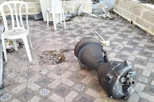 Fragments from a ballistic missile interception at a home in Har Gilo, January 3, 2025.
Photo: Sourced from social media, used under section 27A of the copyright law.