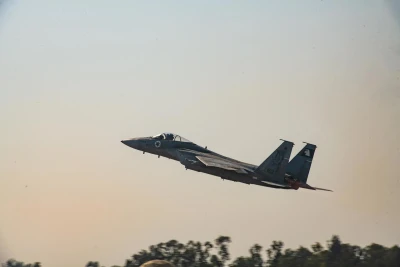 Israeli Air Force jet during military training drill, November 12, 2025 Photo: IDF