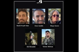 The deceased Israeli hostages recovered by the IDF from Khan Younis, on July 25, 2024: (Photo: GPO).