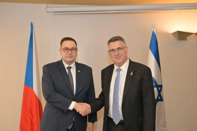 Czech Republic Minister of Foreign Affairs Jan Lipavský metts with Israel Minister of Foreign affairs Gideon Saar, November 2, 2025 Photo: Ministry of Foreign Affairs of the Czech Republic