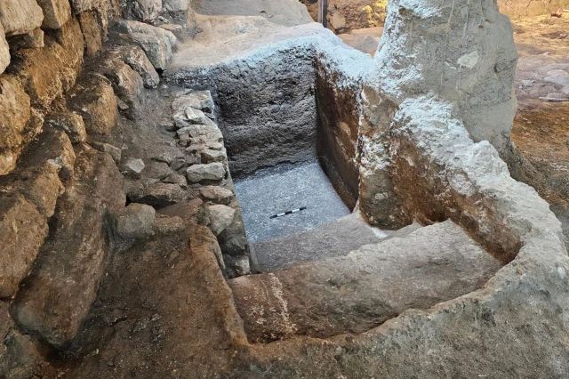 A mikvah founded from the second temple era, December 29 Photo: Israel Antiqiuties Authority Facebook