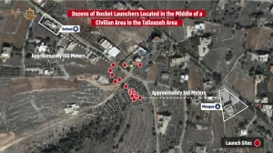 The Hezbollah terrorist organization places its terrorist infrastructure in the middle of the civilian population while using Lebanese civilians as human shields. (Photo: IDF)