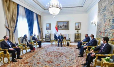 Egypt’s president Abdel Fattah el Sisi holds talks with President Joe Biden’s national security adviser Jake Sullivan in Cairo, Sept. 29, 2021. (Photo: Egyptian presidency)