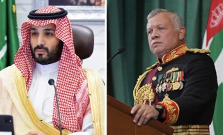 Saudi Arabia's Crown Prince Mohammed bin Salman (Photo: Bandar Aljaloud/Saudi Royal Palace), Jordan's King Abdullah II (Photo: Yousef Allan/The Royal Hashemite Court)