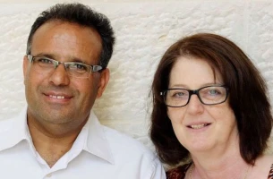 Rev. Johnny Shahwan and his wife, Marlene, in Bethlehem (Photo courtesy)