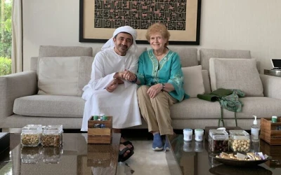 US Special Envoy to Monitor and Combat Antisemitism Deborah Lipstadt (R) meets with UAE Foreign Minister Abdullah bin Zayed in Abu Dhabi, July 10, 2022. (Photo: State Department/Twitter)