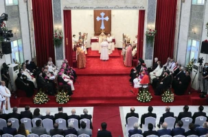 The appointment ceremony of Mar Awa III as the new patriarch of the Assyrian Church of the East in Erbil, Iraq, Sep. 13, 2021 (Photo: Twitter)