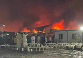 Fire at COVID ward in hospital in Nassiriya, Iraq, July 12, 2021 (Photo: Twitter)