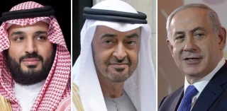 Saudi Crown Prince Mohammed bin Salman (Photo: Facebook), UAE President Sheikh Mohamed bin Zayed Al Nahyan (Photo: PA via Reuters), Israeli Prime Minister Benjamin Netanyahu (Photo: Amos Ben Gershom/GPO)