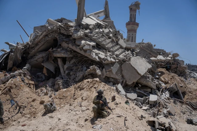 An Israeli soldier operates during a ground operation in the southern Gaza Strip, July 3, 2024. The Israeli military invited reporters for a tour of Rafah, where the military has been operating since May 6. (Photo: Ohad Zwigenberg/Pool via REUTERS)