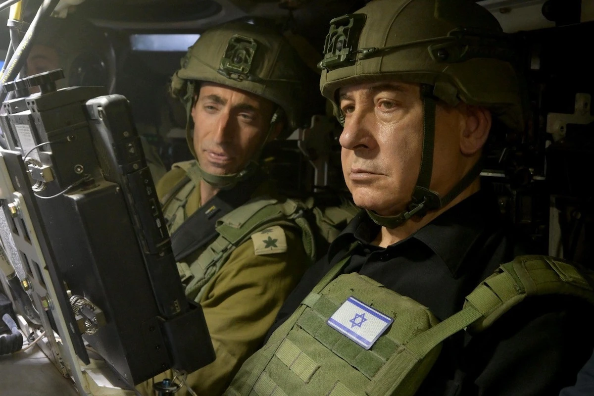 Prime Minister Benjamin Netanyahu in the Rafah area, July 18, 2024. (Photo: Avi Ohayon/GPO)