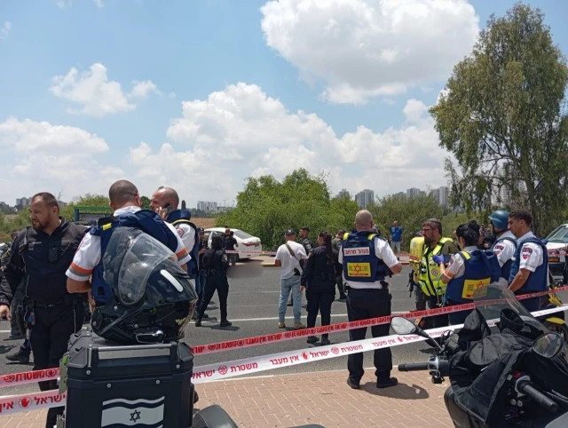 Scene of a terror attack in central Israel, July 14, 2024. (Photo: Magen David Adom)