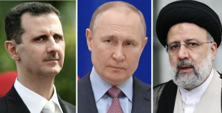 Syrian President Bashar al-Assad (Photo: Shutterstock), Russian President Vladimir Putin (Photo: Sputnik/Sergey Guneev/Kremlin via Reuters), Iranian President Ebrahim Raisi (Photo: Mehr News Agency via Wikimedia Commons)
