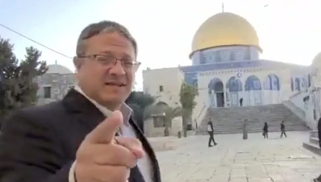 MK Itamar Ben Gvir tours the Temple Mount, Mar. 31, 2022 (Photo: Screenshot/Twitter)