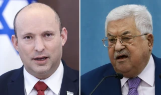 Prime Minister Naftali Bennett (Photo: Marc Israel Sellem/POOL), Palestinian Authority President Mahmoud Abbas (Photo: Flash90)