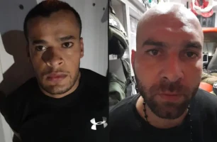 Escaped Palestinian prisoners Munadil Nafayat and Iham Kahamji after they were rearrested in Jenin on Sep. 19, 2021
(Photo: Israel Security Agency)