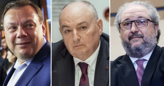 Left to right: Mikhail Fridman (Facebook), Moshe Kantor (Twitter) Boris Mints (Wikimedia Commons)