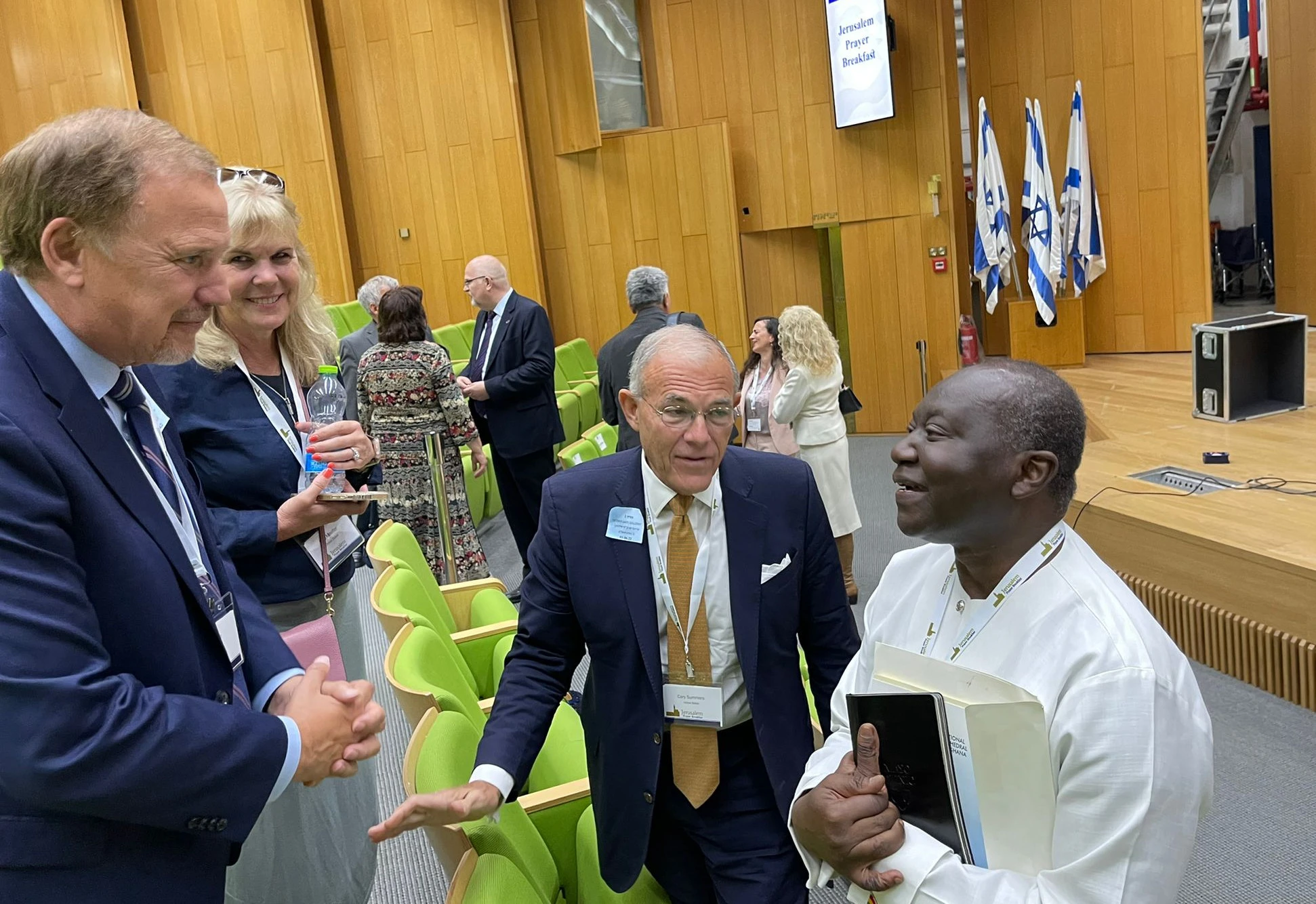 Ghana’s Minister of Finance Ken Ofori-Atta attending the Jerusalem Prayer Breakfast event with with top Evangelical leaders on June 02, 2022 (Photo: All Israel News Staff)
