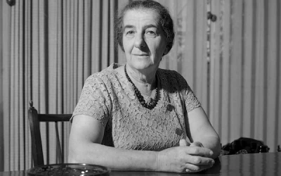 Golda Meir, shown in 1964 (Photo: Wikimedia Commons)