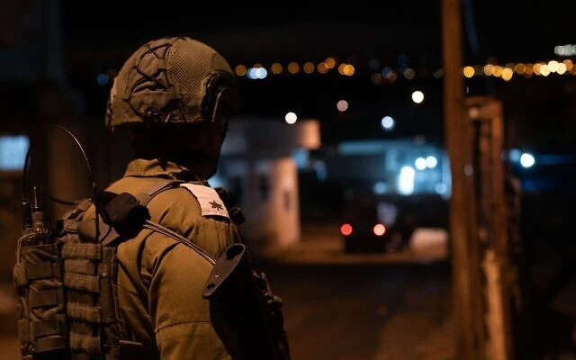 Israeli troops operate in the West Bank, early December 26, 2022. (Israel Defense Forces)