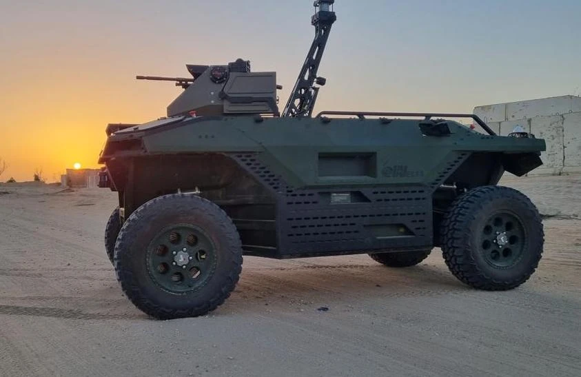Caption: Israel Aerospace Industries’ REX MK II unmanned land vehicle. Credit: Israel Aerospace Industries