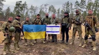 Israeli volunteers fighting with the Ukrainian army (Photo: Iliya Sokolov's Facebook page)