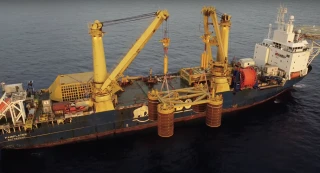 Manifold installation at the Karish field off the coast of Israel (Photo: Screenshot)
