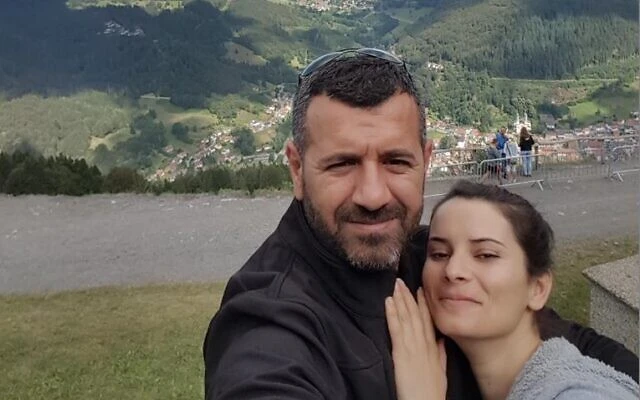 Lt. Col. Mahmoud Kheir el-Din and his wife Nahed, in an undated photograph published by the military on May 15, 2022. (Israel Defense Forces)