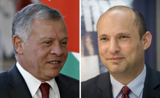 Jordan's King Abdullah II (Photo: Shutterstock), Israeli Prime Minister Naftali Bennett (Photo: Yonatan Sindel/Flash90 )