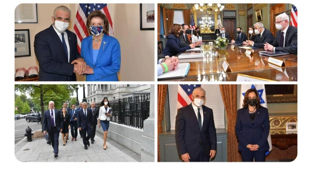 Israeli Foreign Minister Yair Lapid meets with U.S. officials in Washington, Oct, 12, 2021 (Photo: Shlomi Amsalem/GPO)